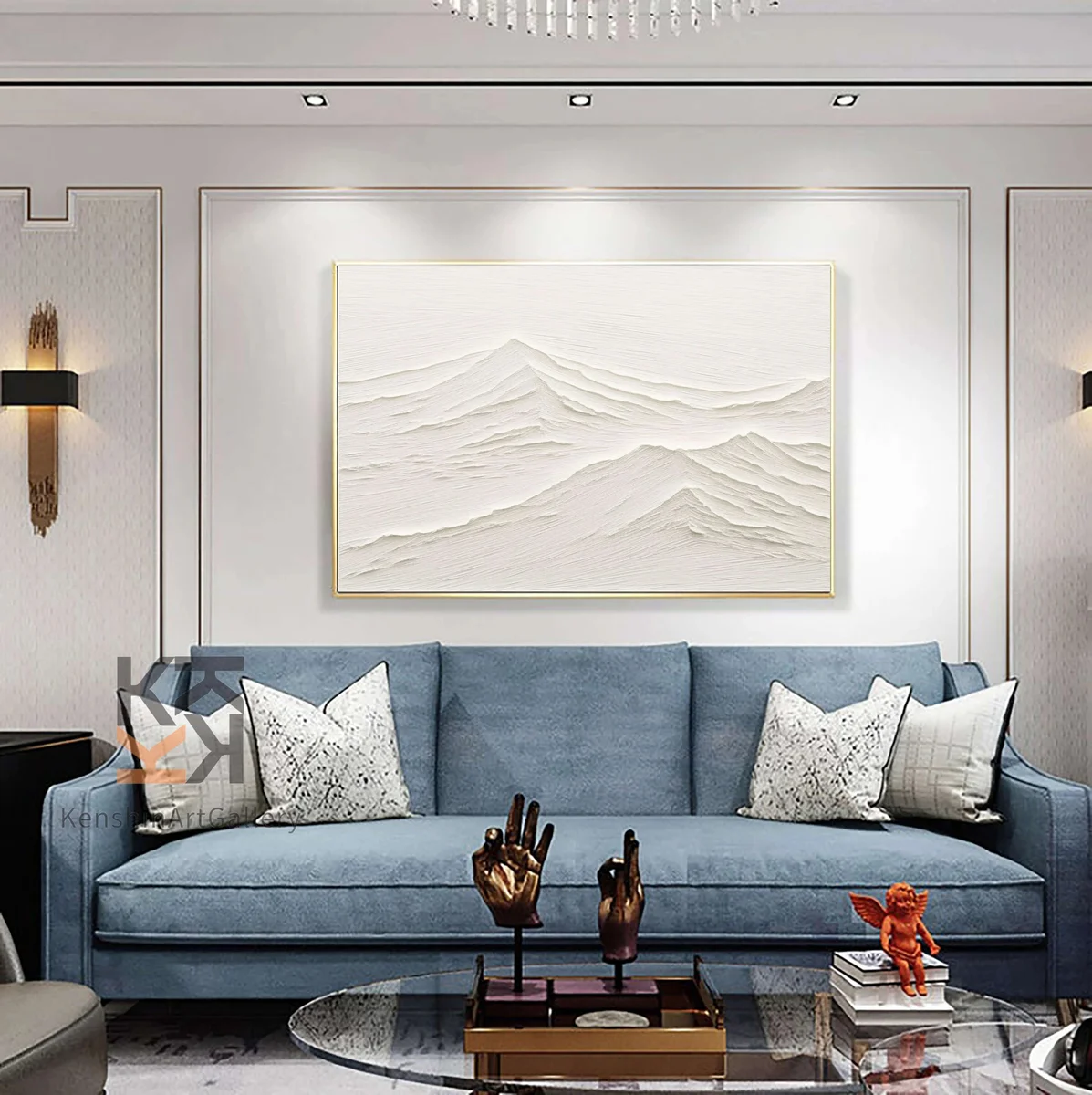 Vẻ Đẹp Tĩnh Lặng – Tranh Sơn Acrylic Trừu Tượng Phong cảnh Xám Trang Trí Phòng khách, Phòng ngủ – Phong Cách Hiện Đại