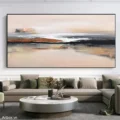 Hòa Quyện Thiên Nhiên – Tranh Sơn Acrylic Trừu Tượng Phong cảnh Đa sắc Trang Trí Phòng khách – Phong Cách Hiện Đại