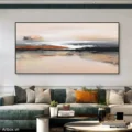Hòa Quyện Thiên Nhiên – Tranh Sơn Acrylic Trừu Tượng Phong cảnh Đa sắc Trang Trí Phòng khách – Phong Cách Hiện Đại