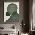 Hòa Quyện Cảm Xúc – Tranh Sơn Acrylic Trừu Tượng Trừu tượng Xanh lá Trang Trí Phòng khách, Phòng ngủ – Phong Cách Hiện Đại