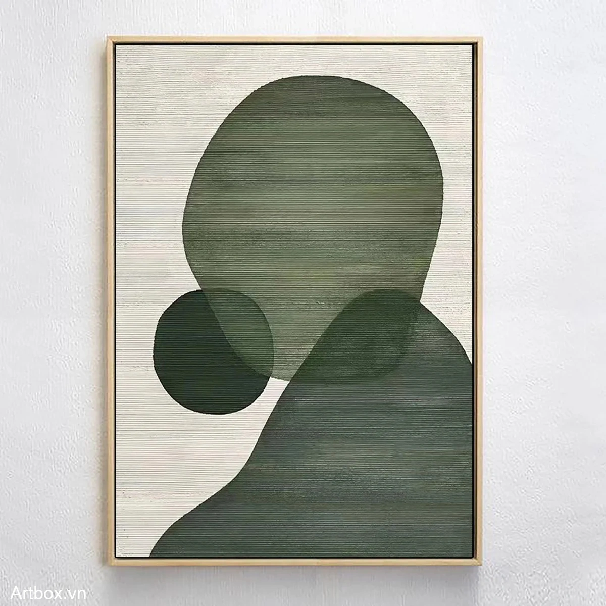 Hòa Quyện Cảm Xúc – Tranh Sơn Acrylic Trừu Tượng Trừu tượng Xanh lá Trang Trí Phòng khách, Phòng ngủ – Phong Cách Hiện Đại