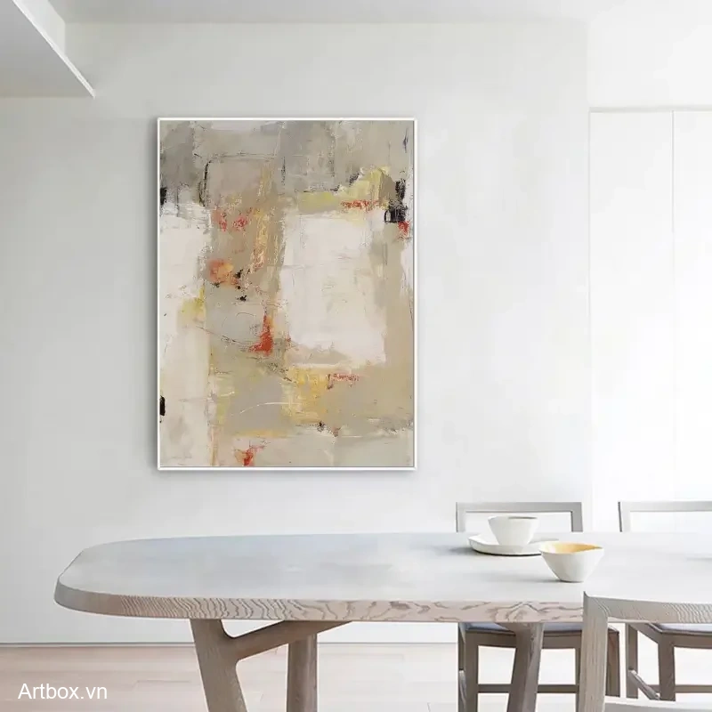 Hòa Quyện Cảm Xúc – Tranh Sơn Acrylic Trừu Tượng Trừu tượng Đa sắc Trang Trí Phòng khách – Phong Cách Hiện Đại