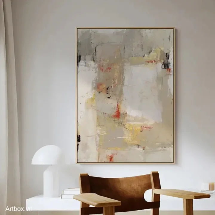 Hòa Quyện Cảm Xúc – Tranh Sơn Acrylic Trừu Tượng Trừu tượng Đa sắc Trang Trí Phòng khách – Phong Cách Hiện Đại