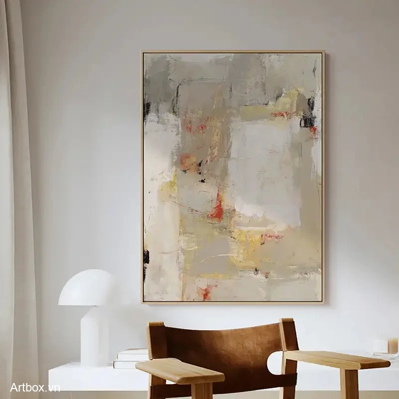 Hòa Quyện Cảm Xúc – Tranh Sơn Acrylic Trừu Tượng Trừu tượng Đa sắc Trang Trí Phòng khách – Phong Cách Hiện Đại