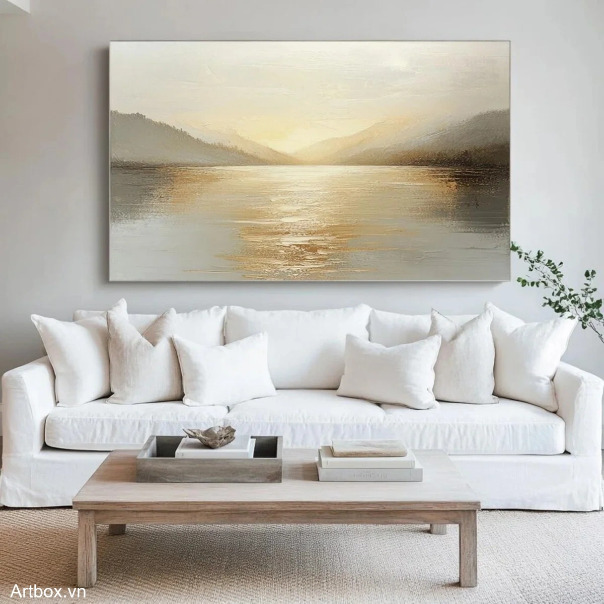 Bình Minh Trên Hồ Nước - Mẫu 1