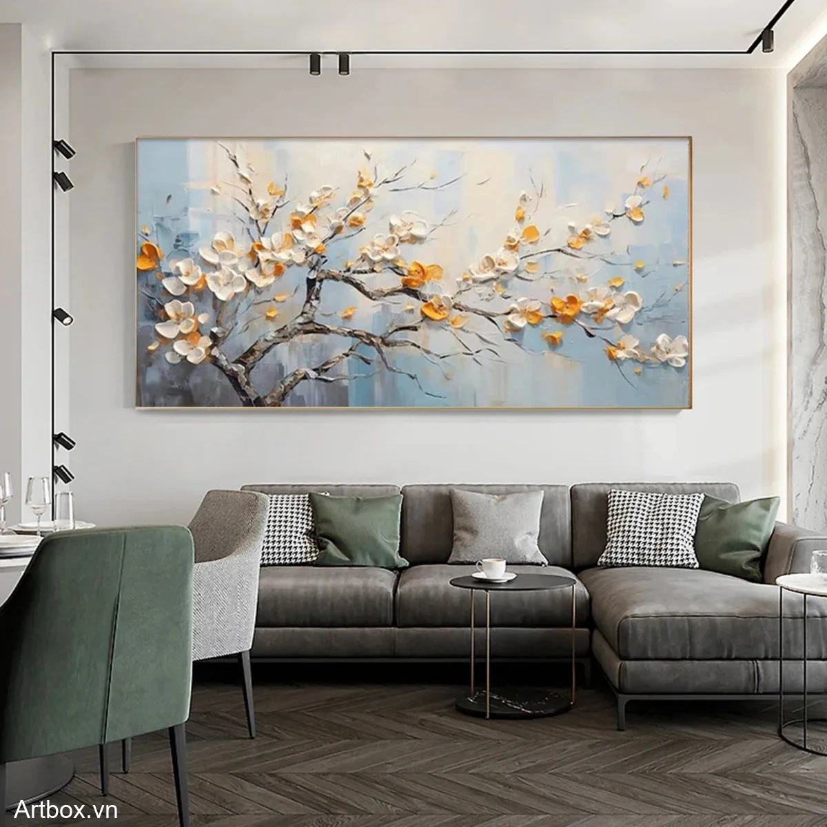 Nắng Xuân Trên Cành Hoa - Mẫu 1