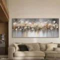 Bản Hòa Quyện Của Tự Nhiên – Tranh Sơn Acrylic Trừu Tượng Hoa Đa sắc Trang Trí Phòng khách, Phòng ngủ – Phong Cách Hiện Đại