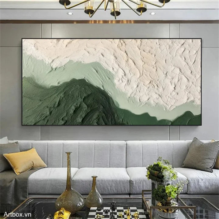 Hòa Quyện Của Thiên Nhiên – Tranh Sơn Acrylic Trừu Tượng Trừu tượng Xanh lá Trang Trí Phòng ngủ – Phong Cách Hiện Đại Hòa Quyện Của Thiên Nhiên – Tranh Sơn Acrylic Trừu Tượng Trừu tượng Xanh lá Trang Trí Phòng ngủ – Phong Cách Hiện Đại