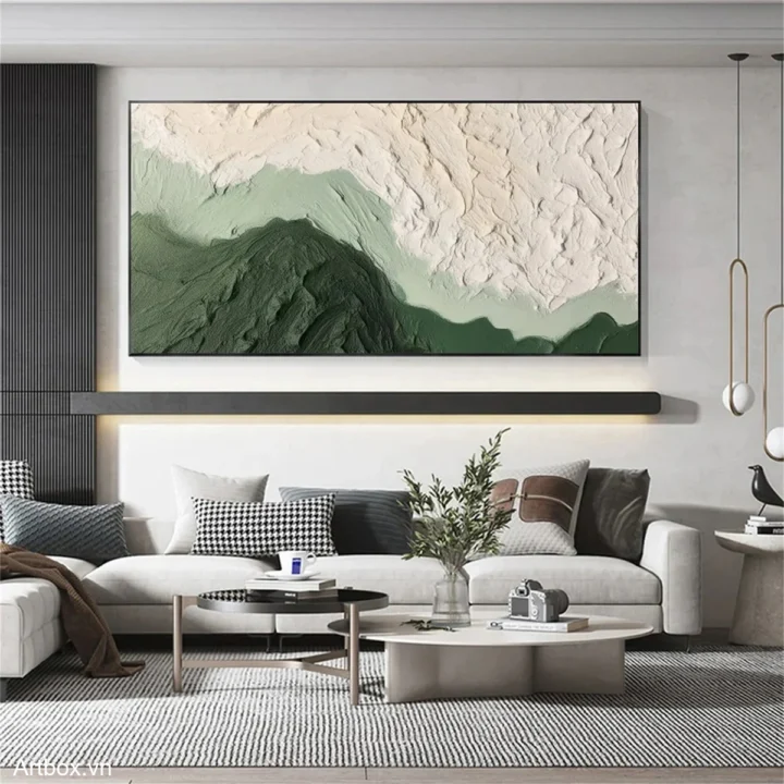 Hòa Quyện Của Thiên Nhiên – Tranh Sơn Acrylic Trừu Tượng Trừu tượng Xanh lá Trang Trí Phòng ngủ – Phong Cách Hiện Đại Hòa Quyện Của Thiên Nhiên – Tranh Sơn Acrylic Trừu Tượng Trừu tượng Xanh lá Trang Trí Phòng ngủ – Phong Cách Hiện Đại