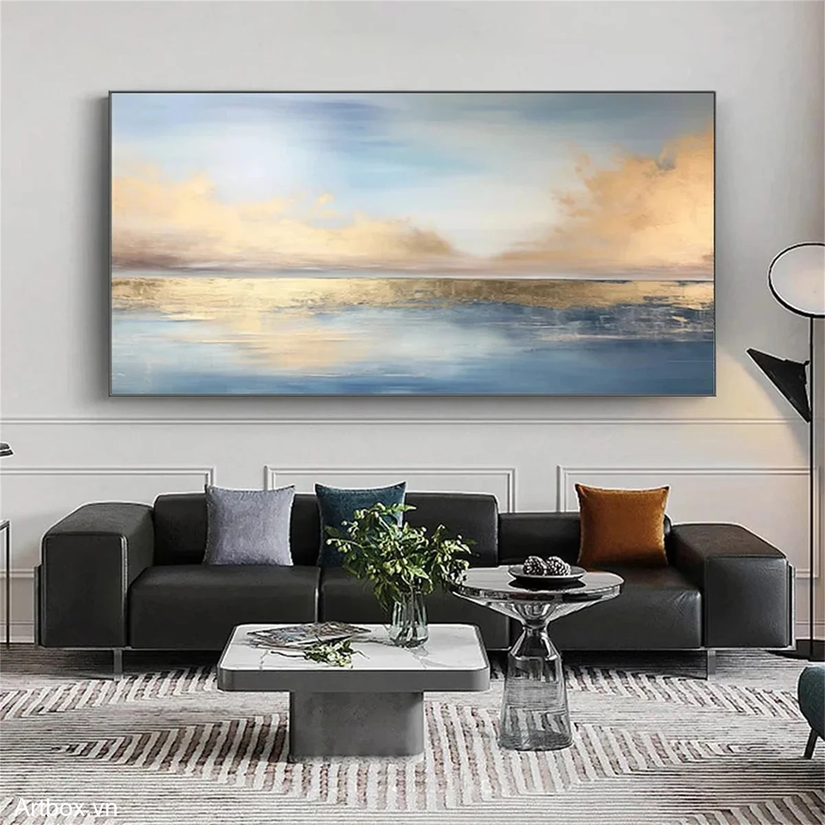 Hòa Quyện Ánh Sáng – Tranh Sơn Acrylic Trừu Tượng Phong cảnh Xanh dương Trang Trí Phòng khách – Phong Cách Hiện Đại Hòa Quyện Ánh Sáng – Tranh Sơn Acrylic Trừu Tượng Phong cảnh Xanh dương Trang Trí Phòng khách – Phong Cách Hiện Đại