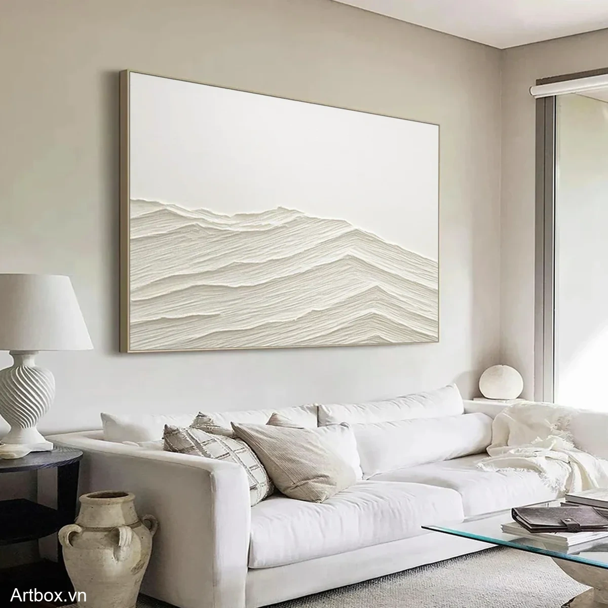 Giai Điệu Tĩnh Lặng – Tranh Sơn Acrylic Trừu Tượng Trừu tượng Đa sắc Trang Trí Phòng khách – Phong Cách Hiện Đại