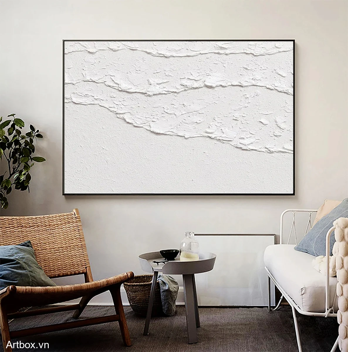 Nét Chạm Khắc Trắng - Mẫu 1