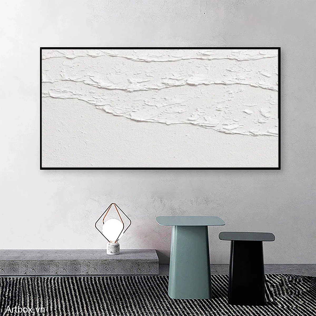 Nét Chạm Khắc Trắng – Tranh Sơn Acrylic Trừu Tượng Trừu tượng Đa sắc Trang Trí Phòng ngủ, Phòng khách – Phong Cách Hiện Đại Nét Chạm Khắc Trắng – Tranh Sơn Acrylic Trừu Tượng Trừu tượng Đa sắc Trang Trí Phòng ngủ, Phòng khách – Phong Cách Hiện Đại
