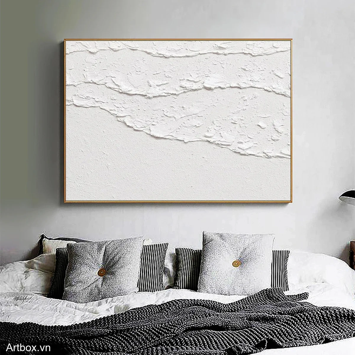 Nét Chạm Khắc Trắng – Tranh Sơn Acrylic Trừu Tượng Trừu tượng Đa sắc Trang Trí Phòng ngủ, Phòng khách – Phong Cách Hiện Đại Nét Chạm Khắc Trắng – Tranh Sơn Acrylic Trừu Tượng Trừu tượng Đa sắc Trang Trí Phòng ngủ, Phòng khách – Phong Cách Hiện Đại