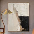 Hành Trình Cảm Xúc – Tranh Sơn Acrylic Trừu Tượng Trừu tượng Đen trắng Trang Trí Phòng khách – Phong Cách Hiện Đại
