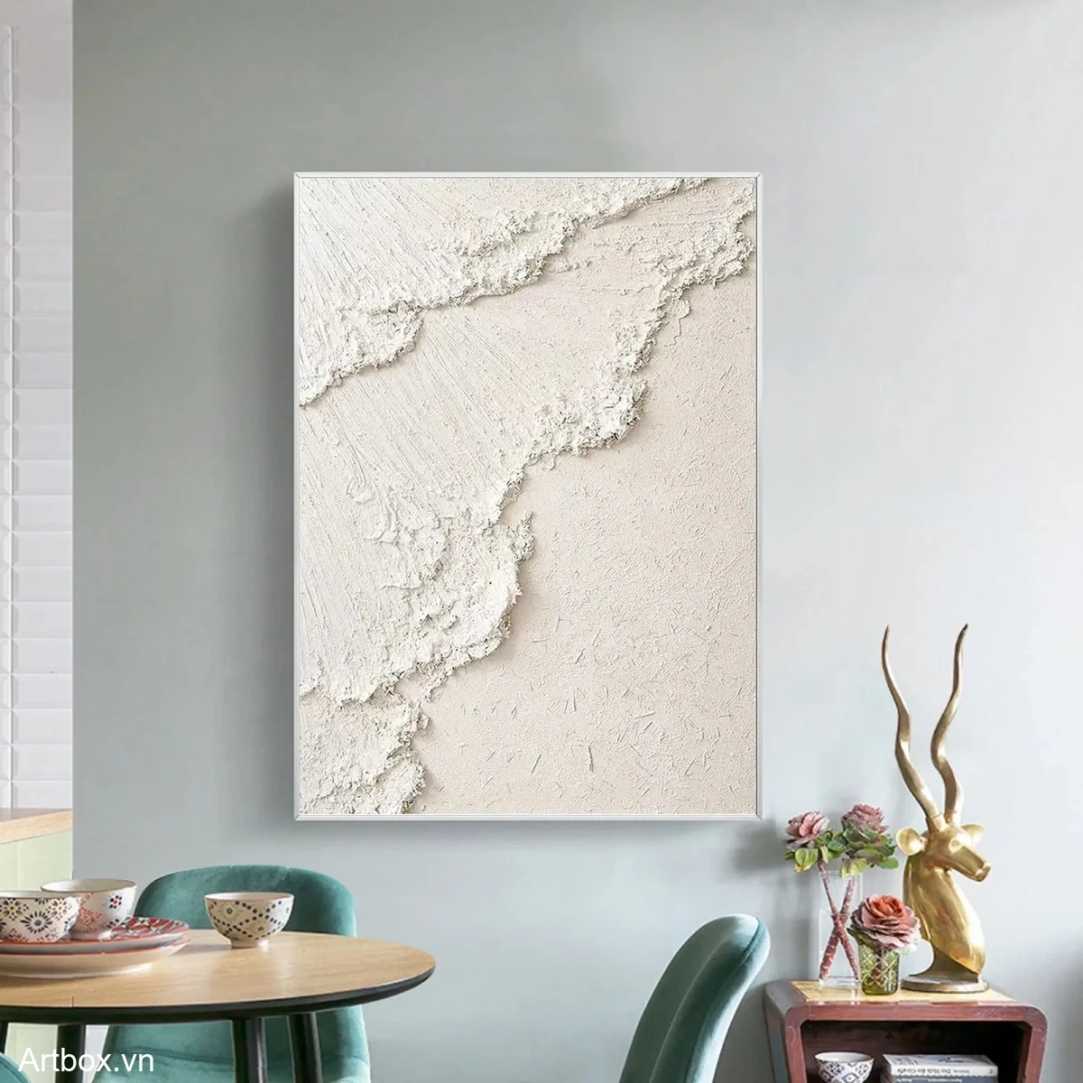 Hơi Thở Của Đất – Tranh Sơn Acrylic Trừu Tượng Trừu tượng Đa sắc Trang Trí Phòng khách, Phòng ngủ – Phong Cách Hiện Đại