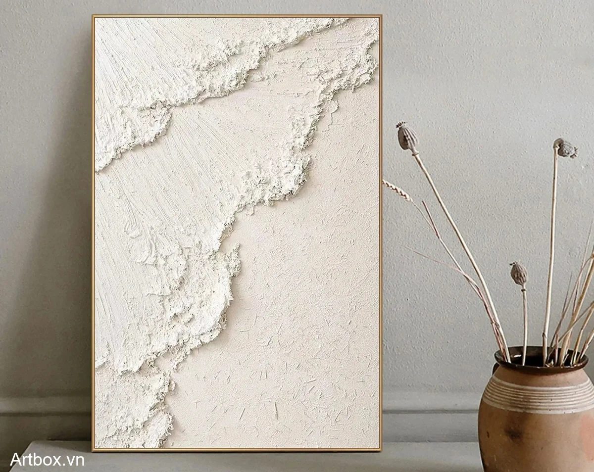 Hơi Thở Của Đất – Tranh Sơn Acrylic Trừu Tượng Trừu tượng Đa sắc Trang Trí Phòng khách, Phòng ngủ – Phong Cách Hiện Đại