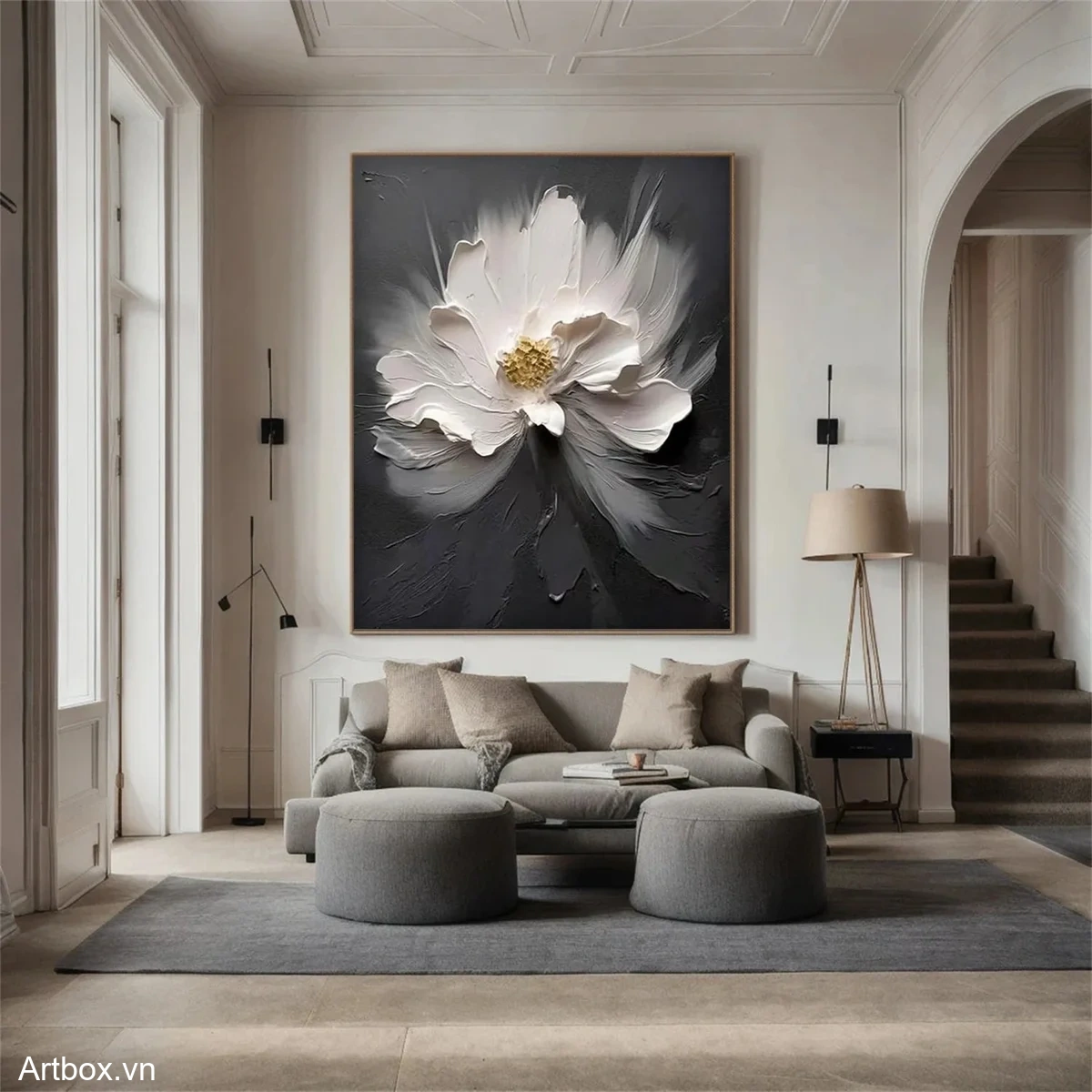 Nét Đẹp Từ Hoa Trắng - Mẫu 3