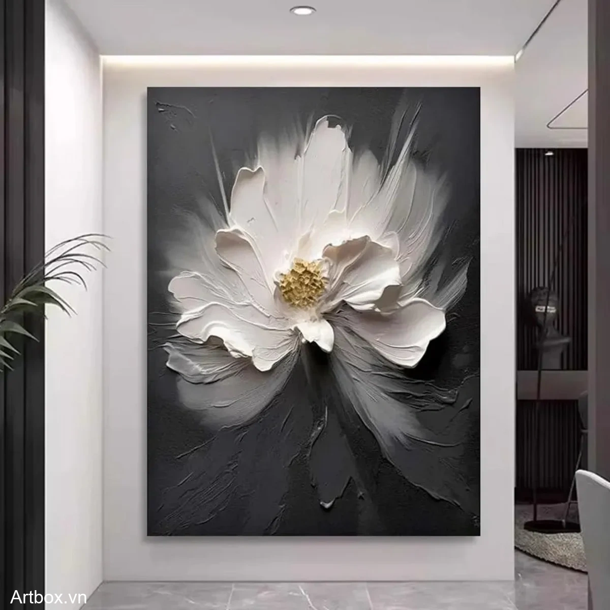 Nét Đẹp Từ Hoa Trắng – Tranh Sơn Acrylic Trừu Tượng Hoa Đa sắc Trang Trí Phòng khách, Phòng ngủ – Phong Cách Hiện Đại Nét Đẹp Từ Hoa Trắng – Tranh Sơn Acrylic Trừu Tượng Hoa Đa sắc Trang Trí Phòng khách, Phòng ngủ – Phong Cách Hiện Đại