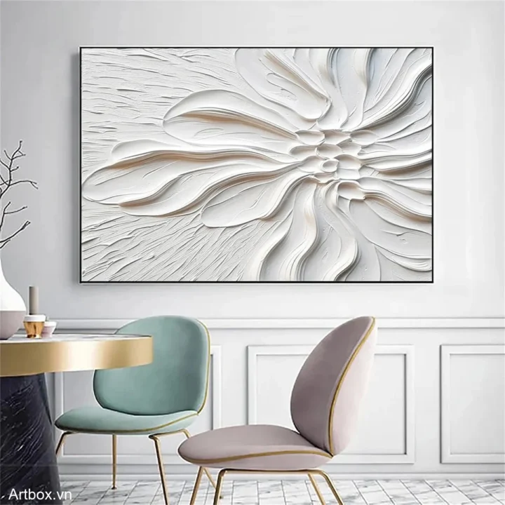 Nét Đẹp Từ Đất Mẹ – Tranh Sơn Acrylic Trừu Tượng Hoa Đa sắc Trang Trí Phòng khách, Phòng ngủ – Phong Cách Hiện Đại