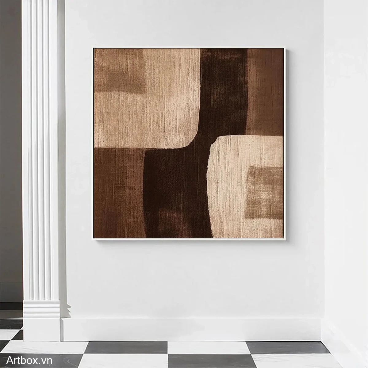 Hòa Quyện Sắc Nâu – Tranh Sơn Acrylic Trừu Tượng Trừu tượng Nâu be Trang Trí Phòng khách, Phòng ngủ – Phong Cách Hiện Đại Hòa Quyện Sắc Nâu – Tranh Sơn Acrylic Trừu Tượng Trừu tượng Nâu be Trang Trí Phòng khách, Phòng ngủ – Phong Cách Hiện Đại