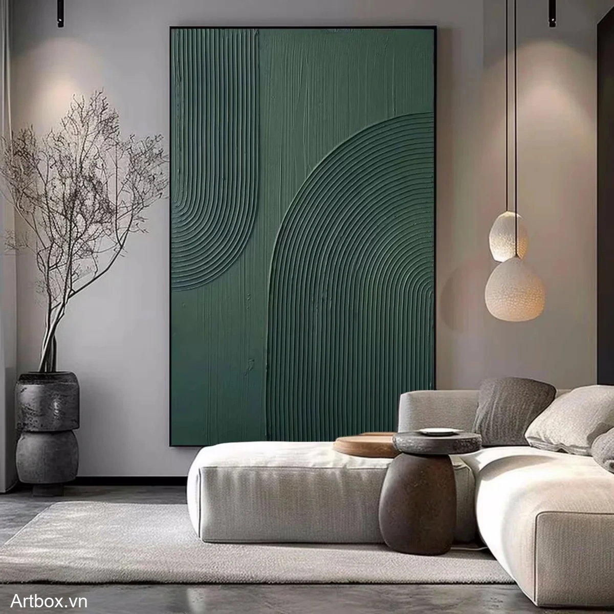 Hòa Nhạc Của Hình Khối – Tranh Sơn Acrylic Trừu Tượng Trừu tượng Xanh lá Trang Trí Phòng khách – Phong Cách Hiện Đại Hòa Nhạc Của Hình Khối – Tranh Sơn Acrylic Trừu Tượng Trừu tượng Xanh lá Trang Trí Phòng khách – Phong Cách Hiện Đại