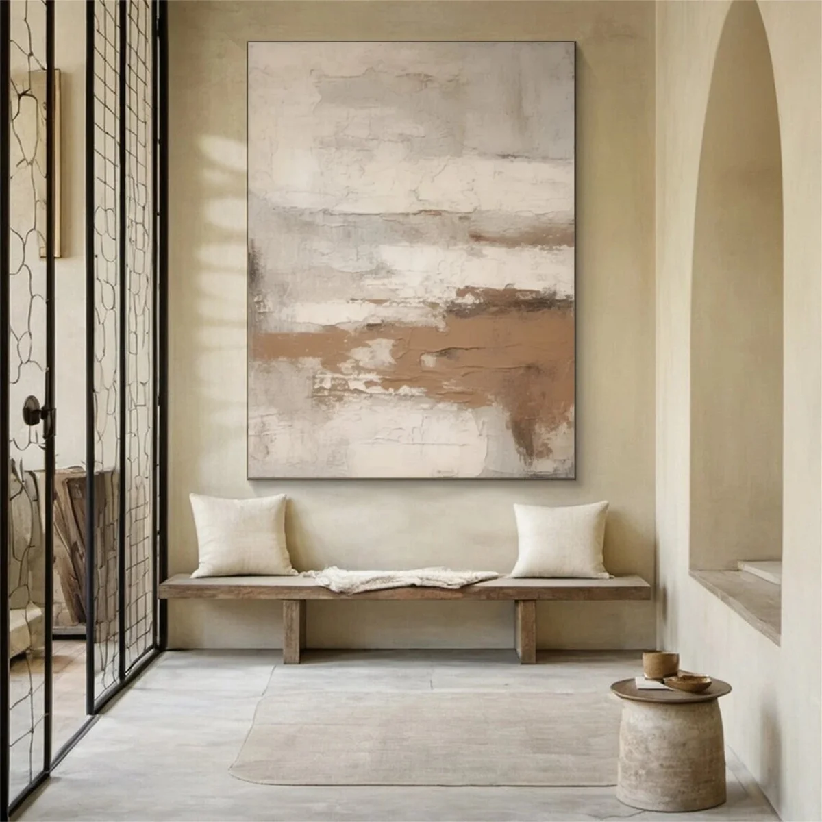 Nét Đẹp Tĩnh Lặng – Tranh Sơn Acrylic Trừu Tượng Trừu tượng Nâu be Trang Trí Phòng khách, Phòng ngủ – Phong Cách Hiện Đại Nét Đẹp Tĩnh Lặng – Tranh Sơn Acrylic Trừu Tượng Trừu tượng Nâu be Trang Trí Phòng khách, Phòng ngủ – Phong Cách Hiện Đại