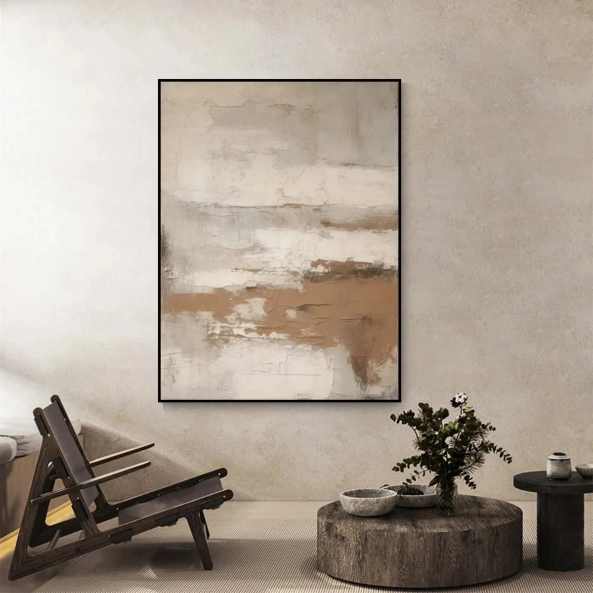 Nét Đẹp Tĩnh Lặng – Tranh Sơn Acrylic Trừu Tượng Trừu tượng Nâu be Trang Trí Phòng khách, Phòng ngủ – Phong Cách Hiện Đại Nét Đẹp Tĩnh Lặng – Tranh Sơn Acrylic Trừu Tượng Trừu tượng Nâu be Trang Trí Phòng khách, Phòng ngủ – Phong Cách Hiện Đại