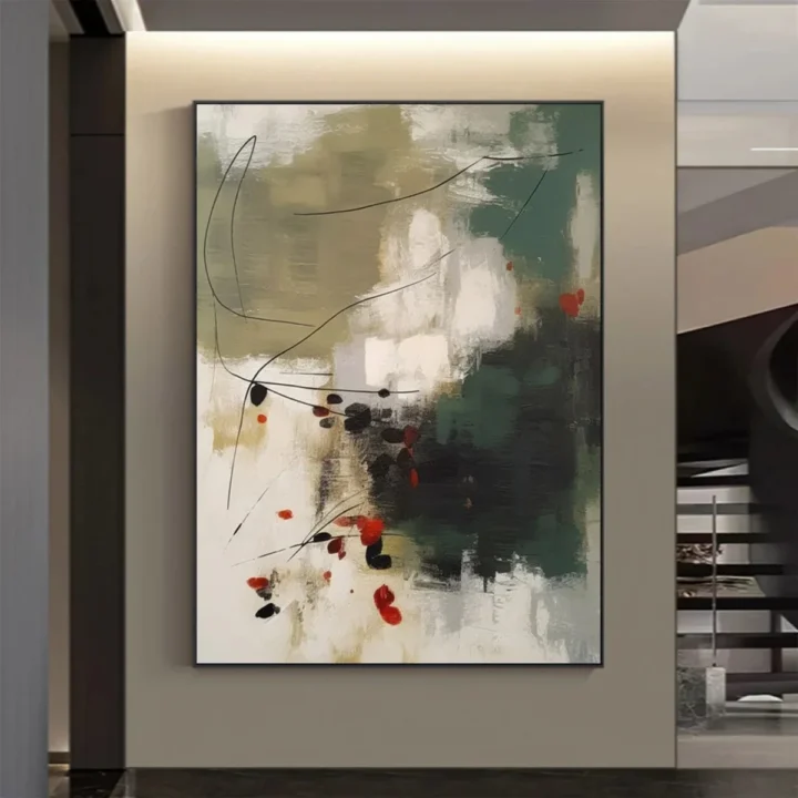 Hòa Quyện Cảm Xúc – Tranh Sơn Acrylic Trừu Tượng Trừu tượng Đa sắc Trang Trí Phòng khách, Phòng làm việc – Phong Cách Hiện Đại