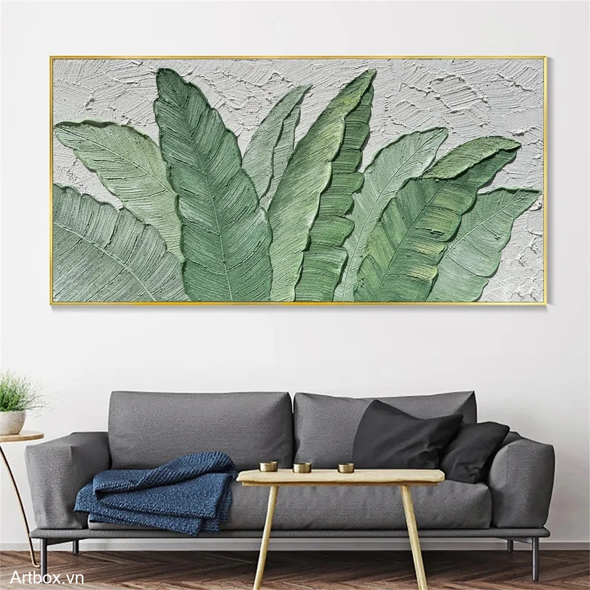 Lá Xanh Tươi Mát – Tranh Sơn Acrylic Trừu Tượng Cây Xanh lá Trang Trí Phòng khách, Phòng ngủ – Phong Cách Hiện Đại Lá Xanh Tươi Mát – Tranh Sơn Acrylic Trừu Tượng Cây Xanh lá Trang Trí Phòng khách, Phòng ngủ – Phong Cách Hiện Đại