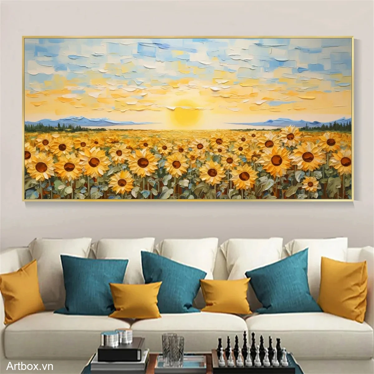 Cánh đồng hướng dương rực rỡ - Mẫu 2