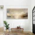 Bình Yên Giữa Ánh Sáng – Tranh Sơn Acrylic Trừu Tượng Phong cảnh Pastel Trang Trí Phòng khách, Phòng ngủ – Phong Cách Hiện Đại