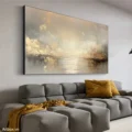 Bình Yên Giữa Ánh Sáng – Tranh Sơn Acrylic Trừu Tượng Phong cảnh Pastel Trang Trí Phòng khách, Phòng ngủ – Phong Cách Hiện Đại