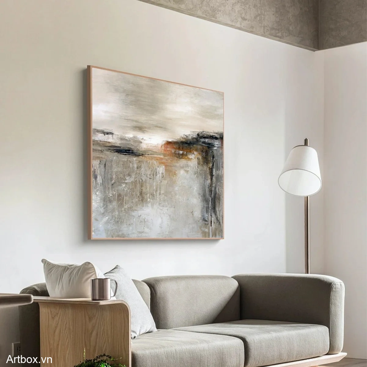 Bình Yên Từ Bóng Đổ – Tranh Sơn Acrylic Trừu Tượng Trừu tượng Đa sắc Trang Trí Phòng khách, Phòng ngủ – Phong Cách Hiện Đại