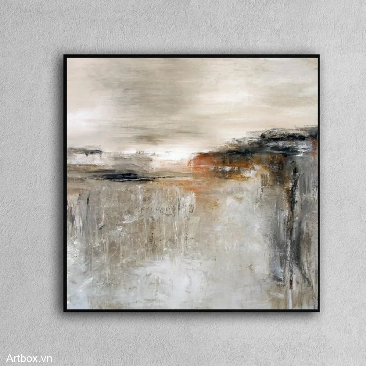 Bình Yên Từ Bóng Đổ – Tranh Sơn Acrylic Trừu Tượng Trừu tượng Đa sắc Trang Trí Phòng khách, Phòng ngủ – Phong Cách Hiện Đại