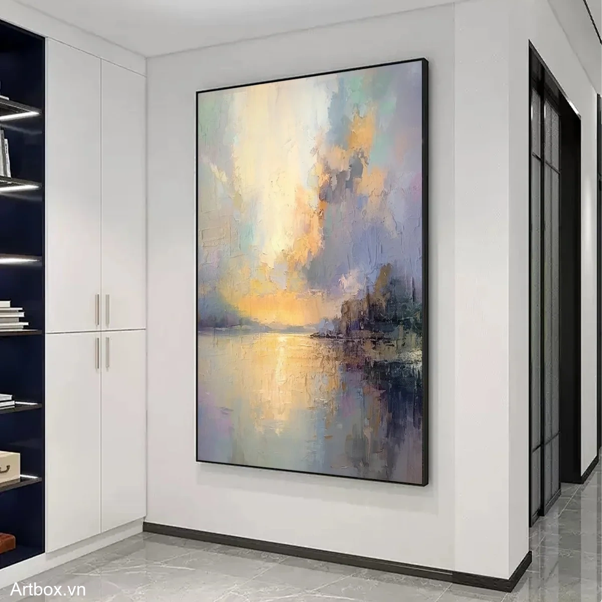 Bình Minh Trên Hồ Nước - Mẫu 4