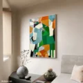 Hòa Quyện Màu Sắc – Tranh Sơn Acrylic Trừu Tượng Trừu tượng Đa sắc Trang Trí Phòng khách, Văn Phòng – Phong Cách Hiện Đại