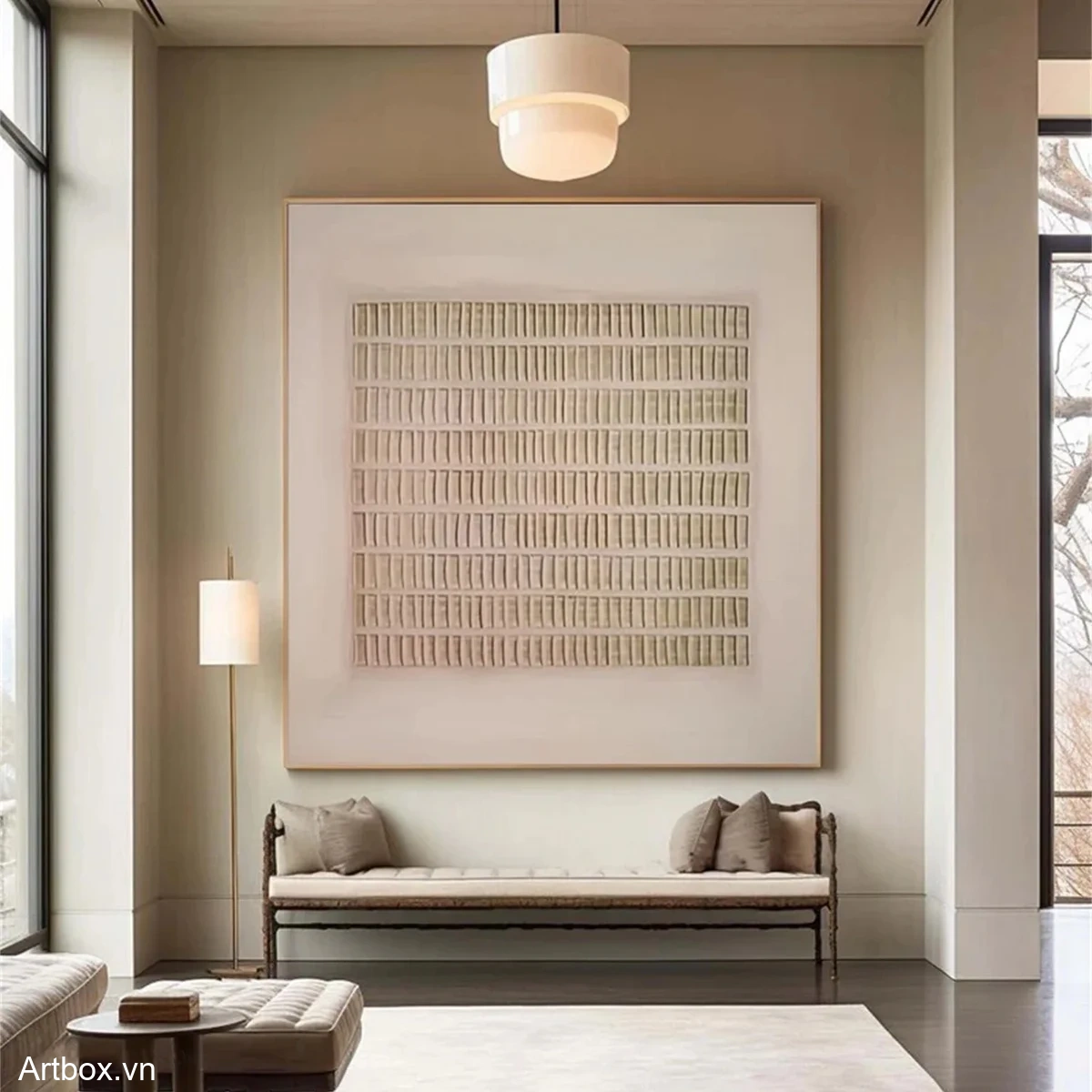 Sự Gắn Kết Tĩnh Lặng – Tranh Sơn Acrylic Trừu Tượng Minimal / Tối giản Nâu be Trang Trí Phòng khách, Phòng ngủ – Phong Cách Hiện Đại Sự Gắn Kết Tĩnh Lặng – Tranh Sơn Acrylic Trừu Tượng Minimal / Tối giản Nâu be Trang Trí Phòng khách, Phòng ngủ – Phong Cách Hiện Đại