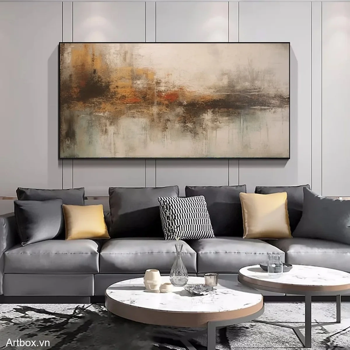 Hòa Quyện Cảm Xúc – Tranh Sơn Acrylic Trừu Tượng Trừu tượng Đa sắc Trang Trí Phòng khách, Phòng làm việc – Phong Cách Hiện Đại Hòa Quyện Cảm Xúc – Tranh Sơn Acrylic Trừu Tượng Trừu tượng Đa sắc Trang Trí Phòng khách, Phòng làm việc – Phong Cách Hiện Đại