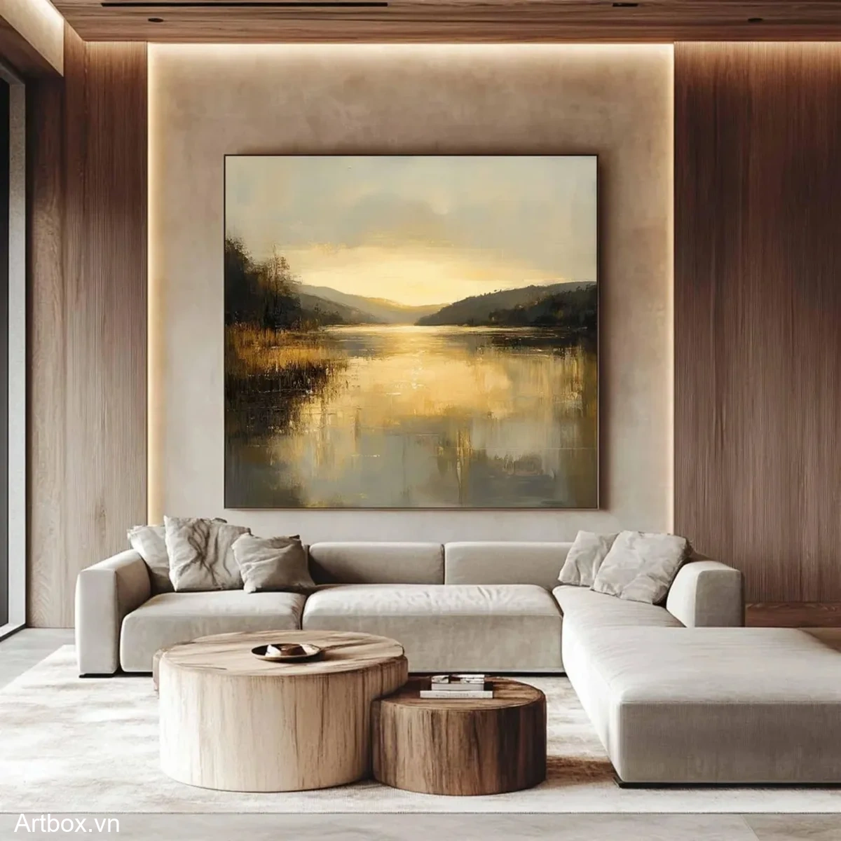 Ánh Hoàng Hôn Trên Hồ - Mẫu 3