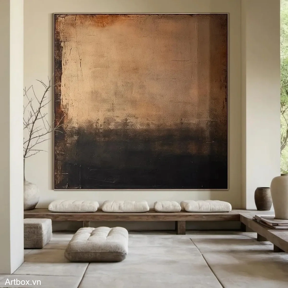 Hòa Quyện Của Đất Trời – Tranh Sơn Acrylic Trừu Tượng Trừu tượng Nâu be Trang Trí Phòng khách, Phòng ngủ – Phong Cách Hiện Đại Hòa Quyện Của Đất Trời – Tranh Sơn Acrylic Trừu Tượng Trừu tượng Nâu be Trang Trí Phòng khách, Phòng ngủ – Phong Cách Hiện Đại