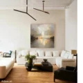 Bình Yên Giữa Dòng Đời – Tranh Sơn Acrylic Trừu Tượng Phong cảnh Đa sắc Trang Trí Phòng khách, Phòng ngủ – Phong Cách Hiện Đại