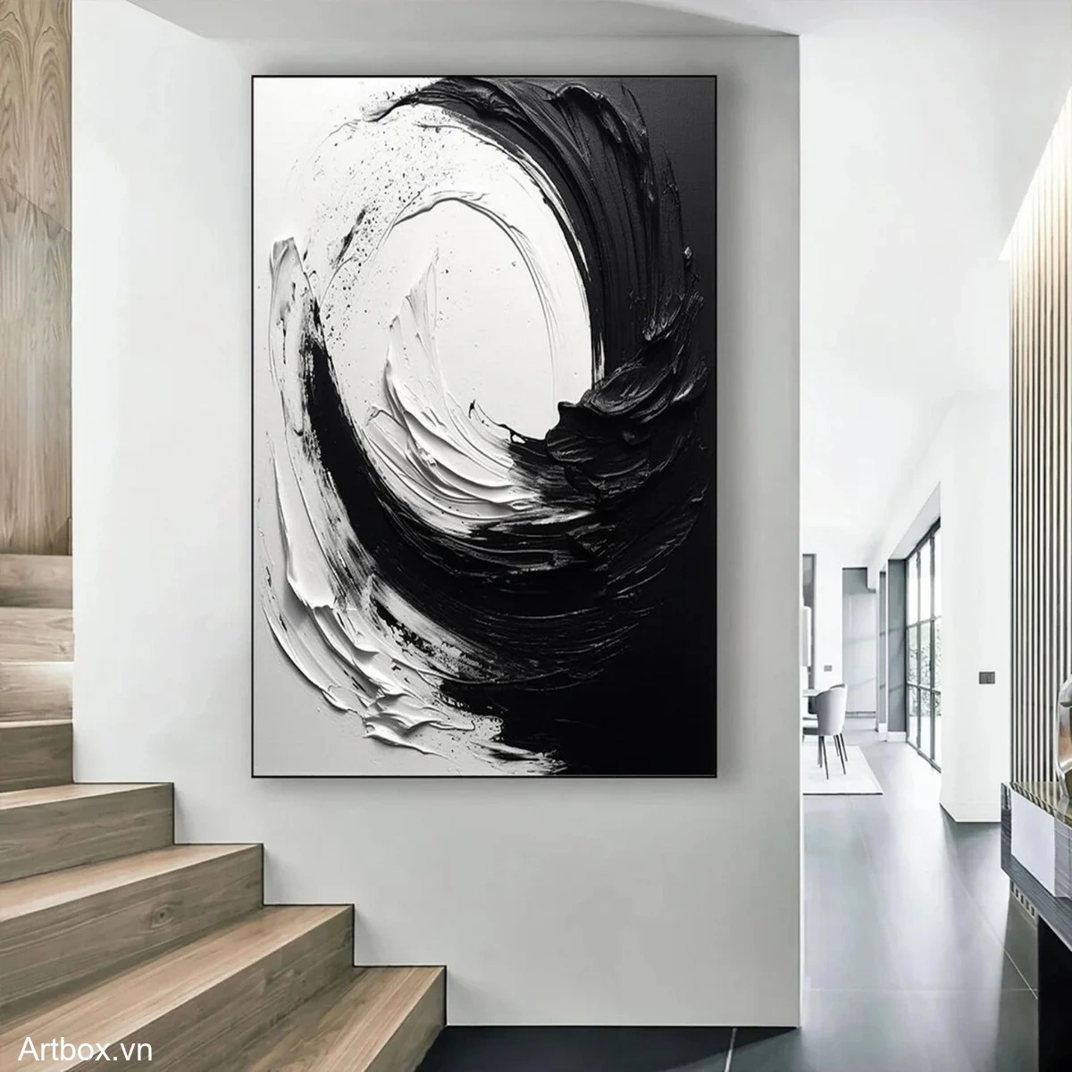 Vòng Xoáy Đen Trắng - Mẫu 1