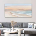 Bình Minh Trên Biển – Tranh Sơn Acrylic Trừu Tượng Biển Xanh da trời Trang Trí Phòng khách, Phòng ngủ – Phong Cách Hiện Đại