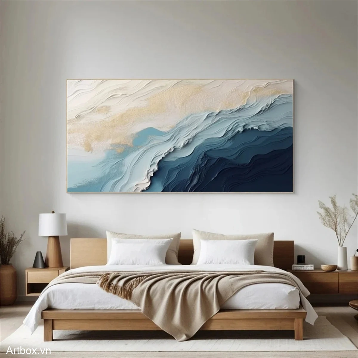 Dòng Chảy Màu Sắc – Tranh Sơn Acrylic Trừu Tượng Trừu tượng Đa sắc Trang Trí Phòng khách, Phòng làm việc – Phong Cách Hiện Đại