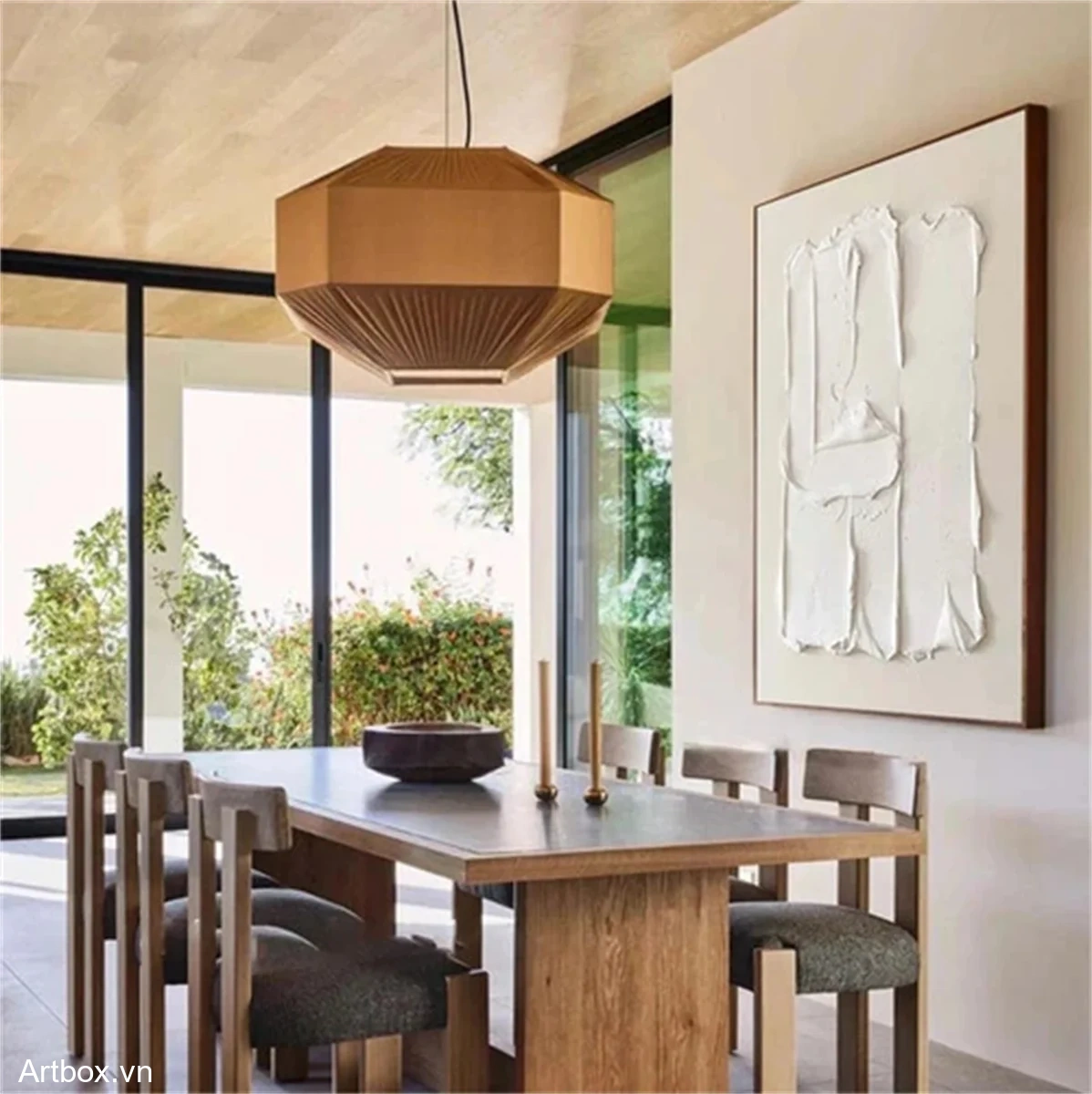 Bản Giao Hưởng Trắng – Tranh Sơn Acrylic Trừu Tượng Minimal / Tối giản Đa sắc Trang Trí Phòng khách, Phòng ngủ – Phong Cách Hiện Đại