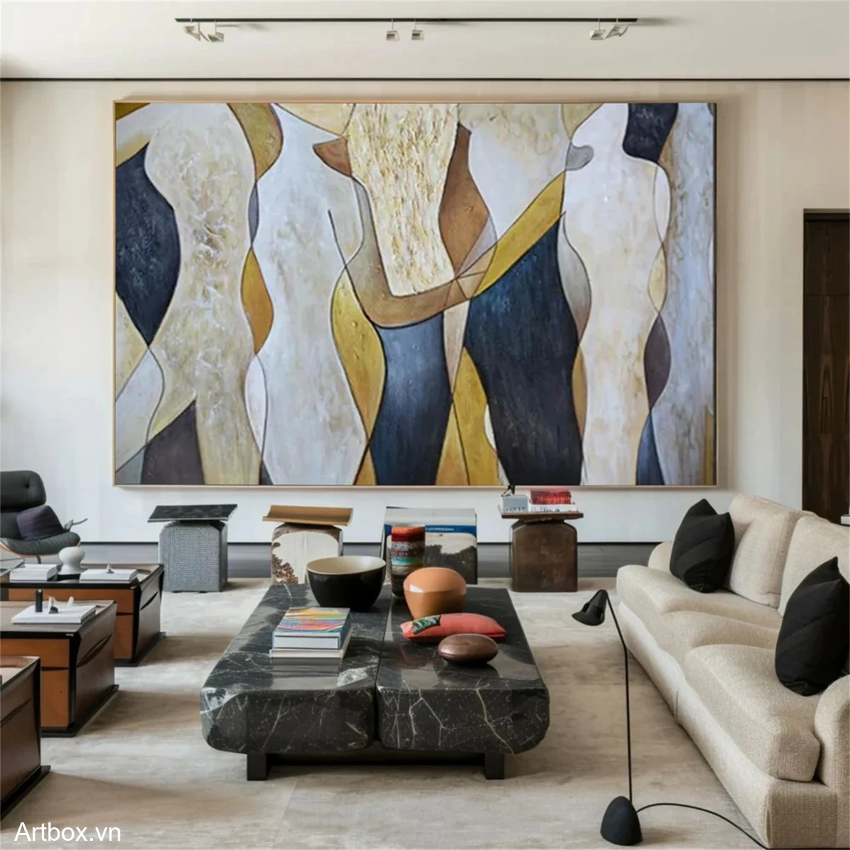 Hồn Cảm Từ Hình Thể – Tranh Sơn Acrylic Trừu Tượng Hình thể Đa sắc Trang Trí Phòng khách, Phòng làm việc – Phong Cách Hiện Đại Hồn Cảm Từ Hình Thể – Tranh Sơn Acrylic Trừu Tượng Hình thể Đa sắc Trang Trí Phòng khách, Phòng làm việc – Phong Cách Hiện Đại