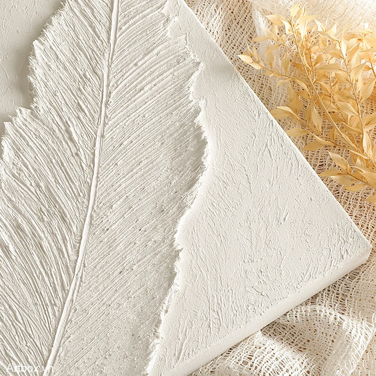 Hơi Thở Tự Nhiên – Tranh Sơn Acrylic Trừu Tượng Cây Nâu be Trang Trí Phòng khách, Phòng ngủ – Phong Cách Hiện Đại