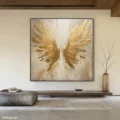 Cánh Thiên Thần Vàng – Tranh Sơn Acrylic Trừu Tượng Trừu tượng Vàng Trang Trí Phòng khách, Phòng ngủ – Phong Cách Hiện Đại Cánh Thiên Thần Vàng – Tranh Sơn Acrylic Trừu Tượng Trừu tượng Vàng Trang Trí Phòng khách, Phòng ngủ – Phong Cách Hiện Đại