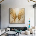 Cánh Thiên Thần Vàng – Tranh Sơn Acrylic Trừu Tượng Trừu tượng Vàng Trang Trí Phòng khách, Phòng ngủ – Phong Cách Hiện Đại Cánh Thiên Thần Vàng – Tranh Sơn Acrylic Trừu Tượng Trừu tượng Vàng Trang Trí Phòng khách, Phòng ngủ – Phong Cách Hiện Đại